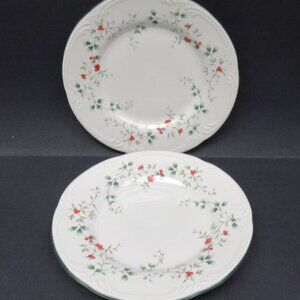 2 - Pfaltzgraff China WINTER BERRY WINTERBERRY 8 Inch Salad Plates